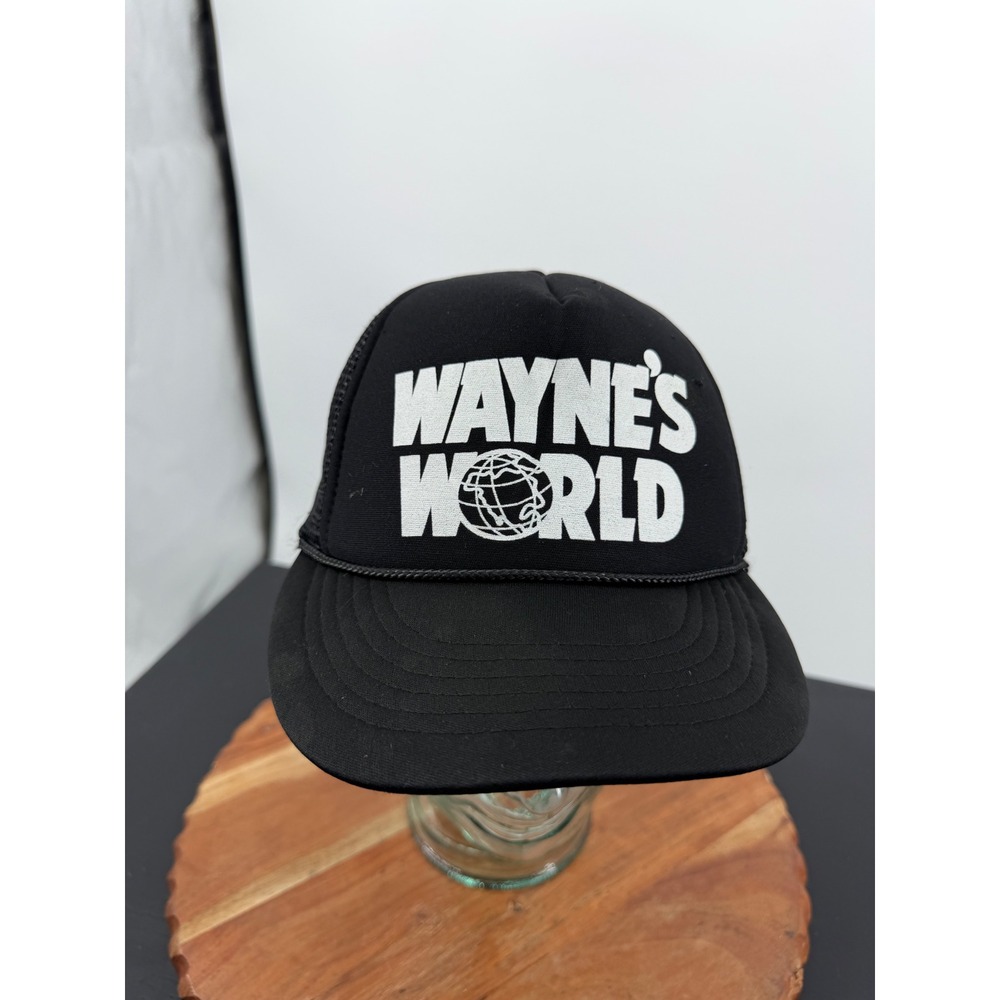 Cobra Wayne's World Trucker Hat Mens OSFA Black Mesh Snapback Movie Promo 90s